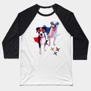 Super Hero Dogs Baseball T-Shirt